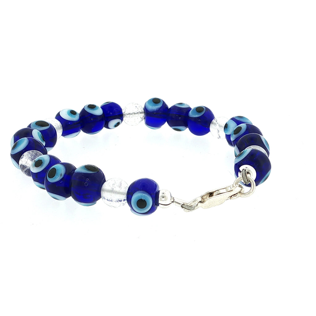 Blue Evil Eye Glass Beaded Bracelet Collection