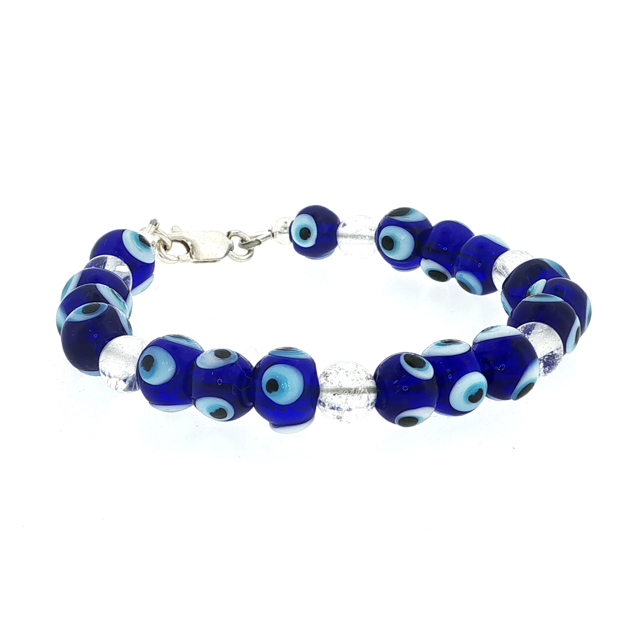 Blue Evil Eye Glass Beaded Bracelet Collection