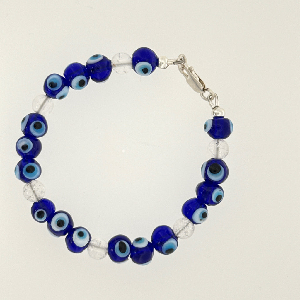 Blue Evil Eye Glass Beaded Bracelet Collection