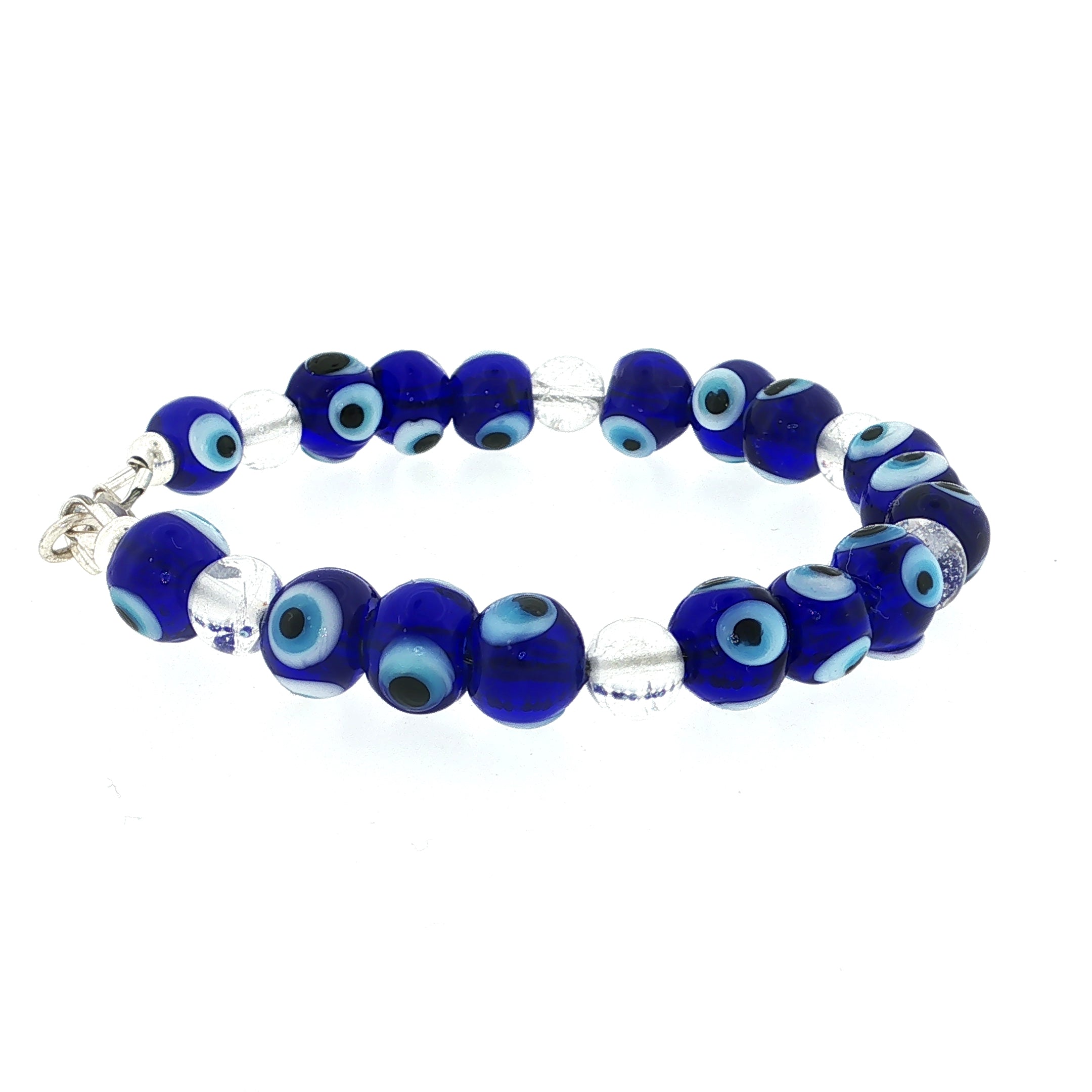 Blue Evil Eye Glass Beaded Bracelet Collection