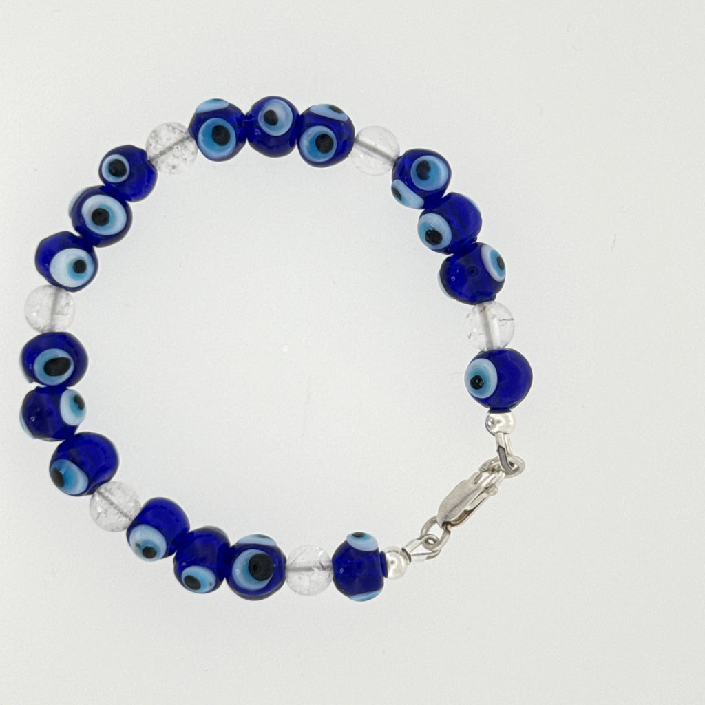 Blue Evil Eye Glass Beaded Bracelet Collection