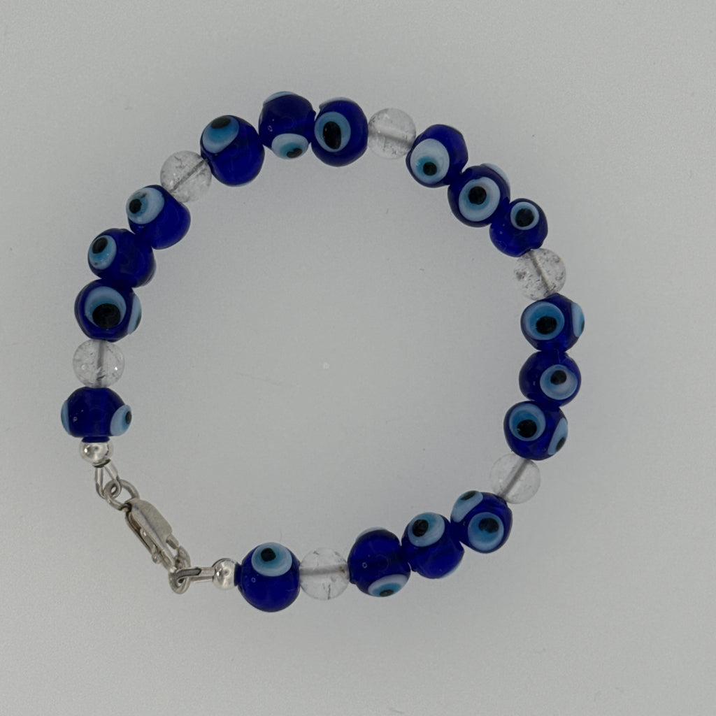 Blue Evil Eye Glass Beaded Bracelet Collection
