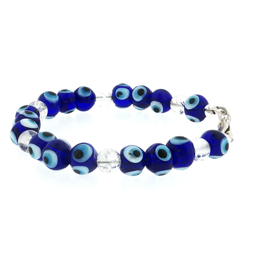 Blue Evil Eye Glass Beaded Bracelet Collection