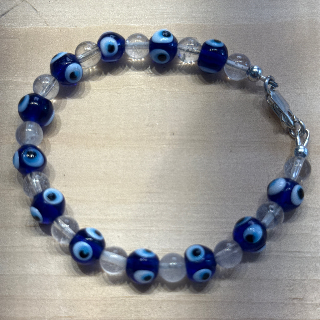 Blue Evil Eye Glass Beaded Bracelet Collection