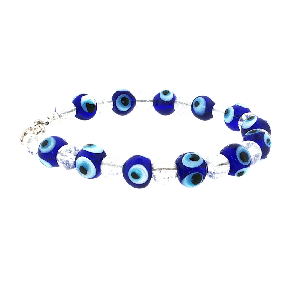 Blue Evil Eye Glass Beaded Bracelet Collection