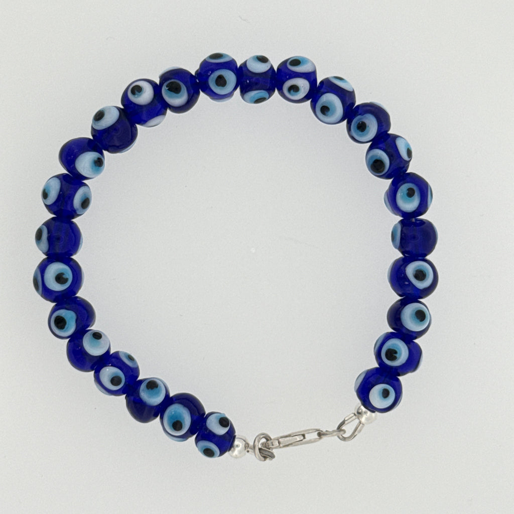 Blue Evil Eye Glass Beaded Bracelet Collection