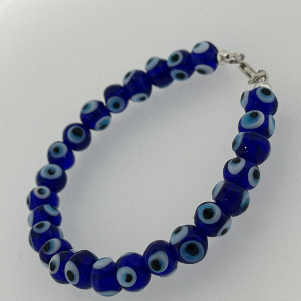 Blue Evil Eye Glass Beaded Bracelet Collection