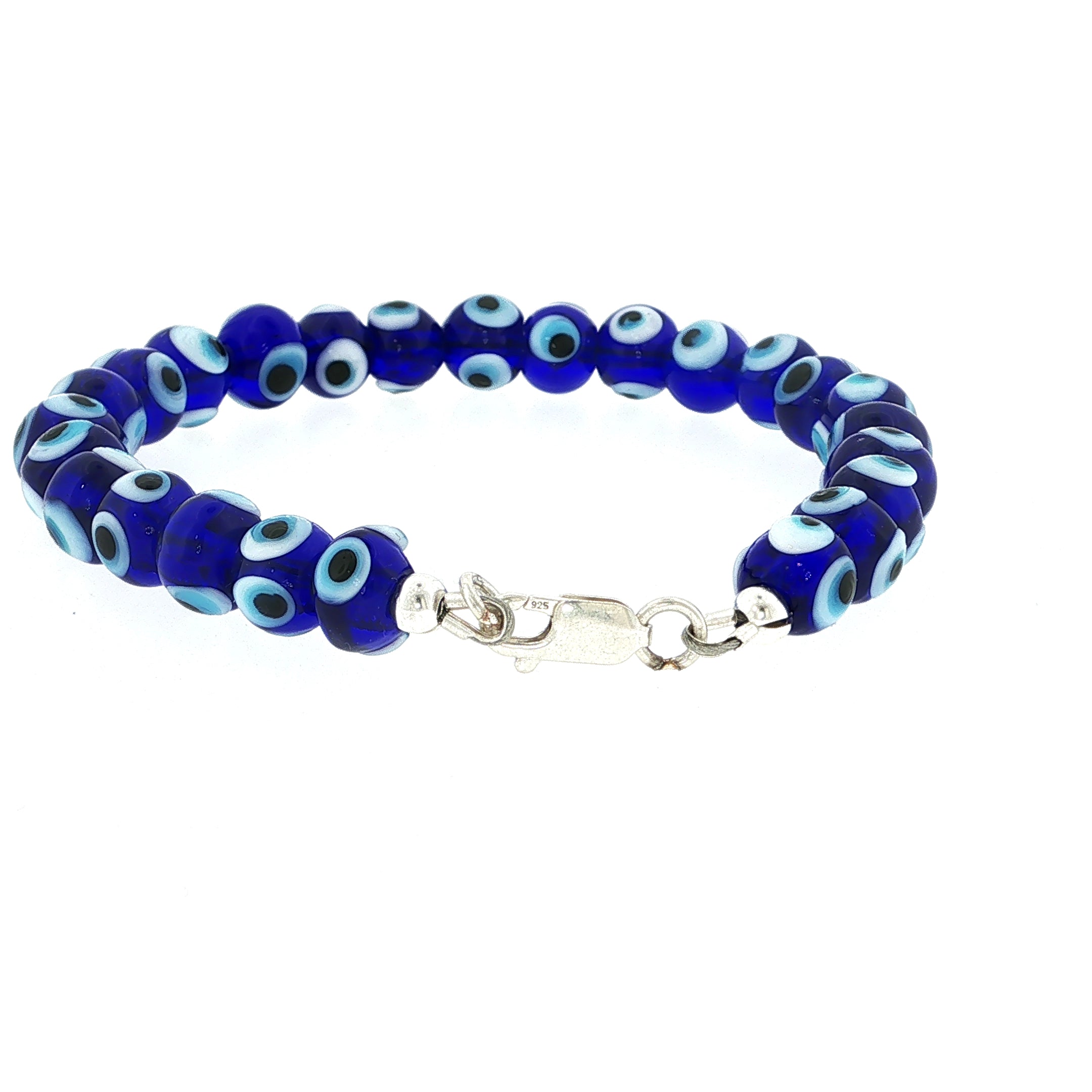 Blue Evil Eye Glass Beaded Bracelet Collection