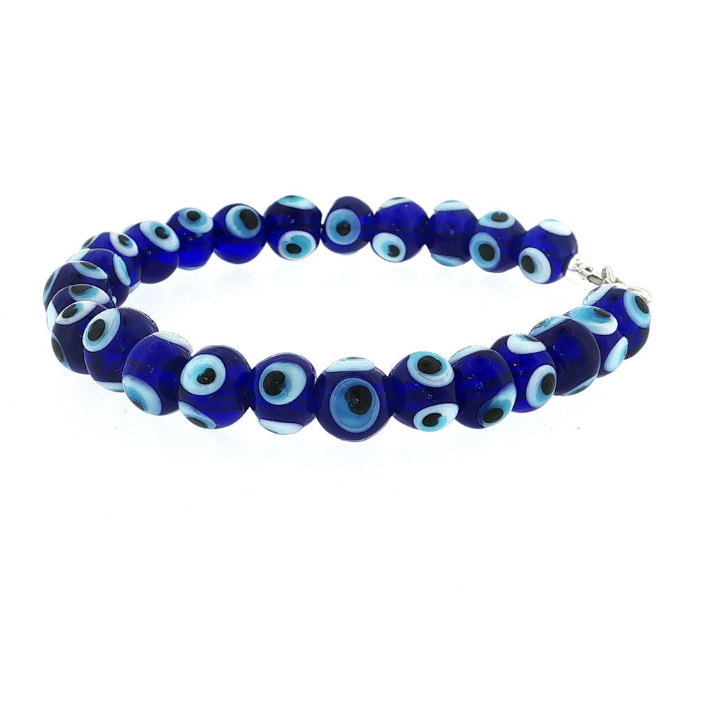Blue Evil Eye Glass Beaded Bracelet Collection