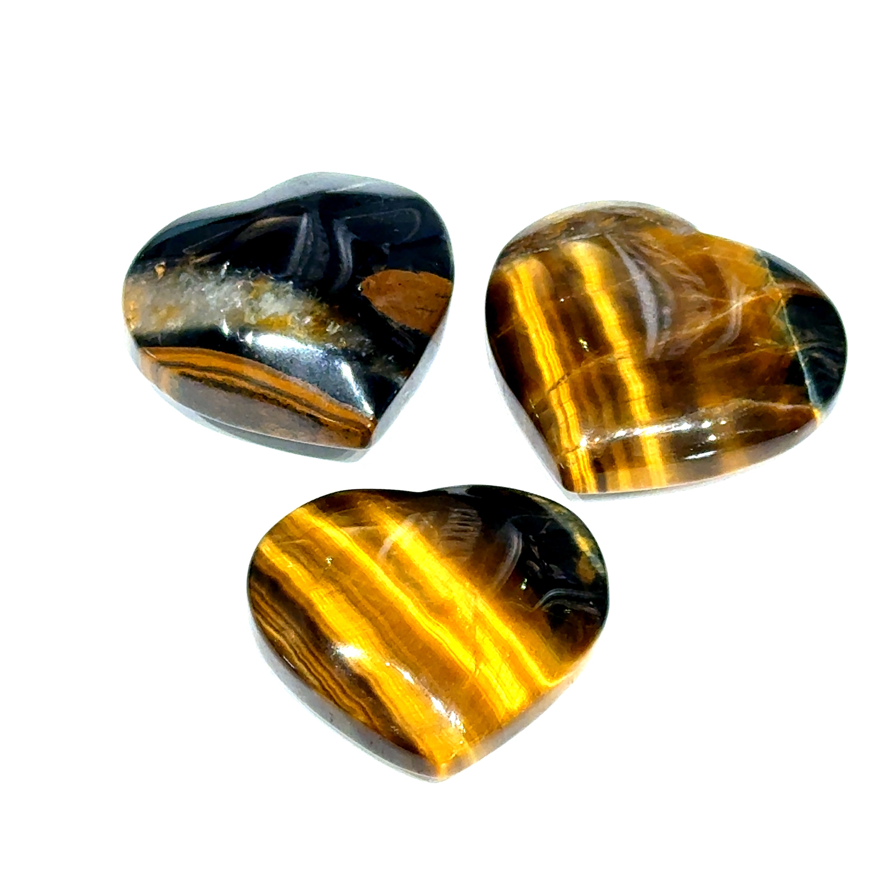 Tiger Eye Gemstone Heart Shape Carving