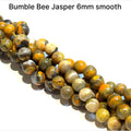 Bumble Bee Jasper gemstone Strand, Jewelry Supplies