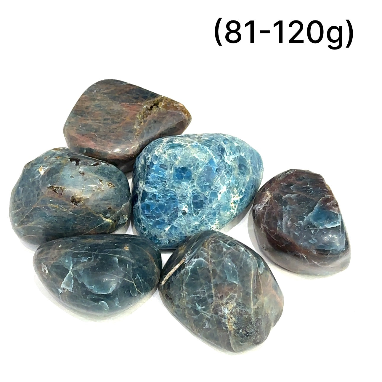 Blue Apatite Gemstone Tumbles