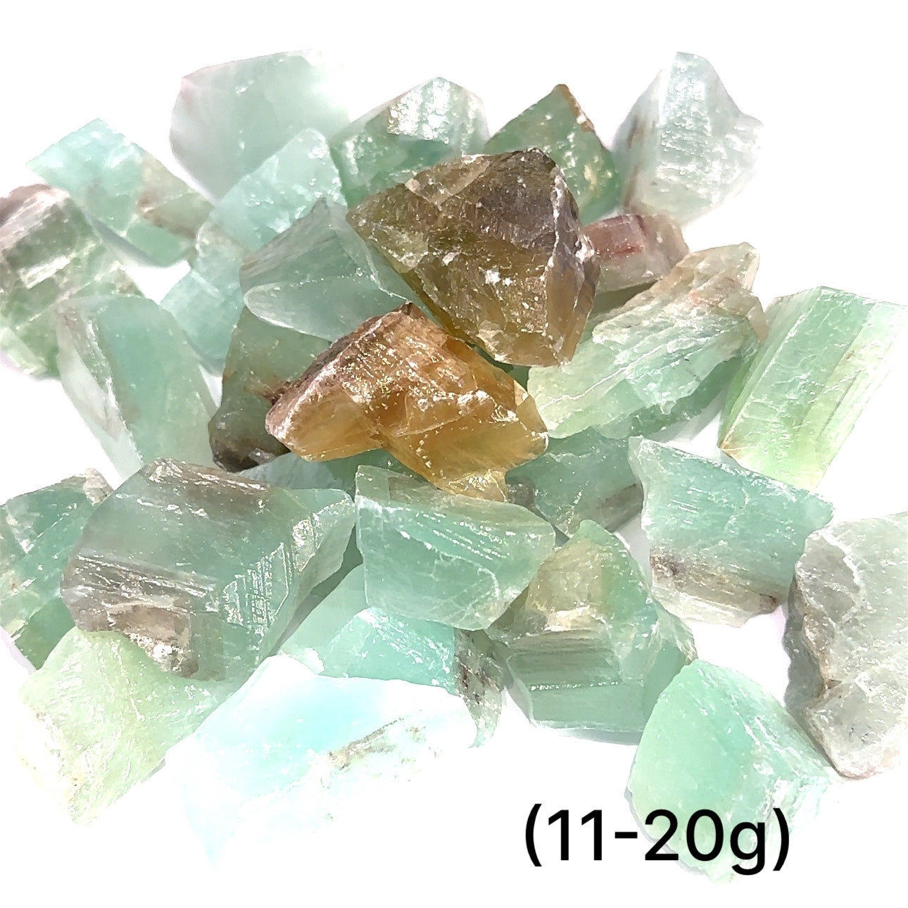 Green Calcite Raw  Gemstones