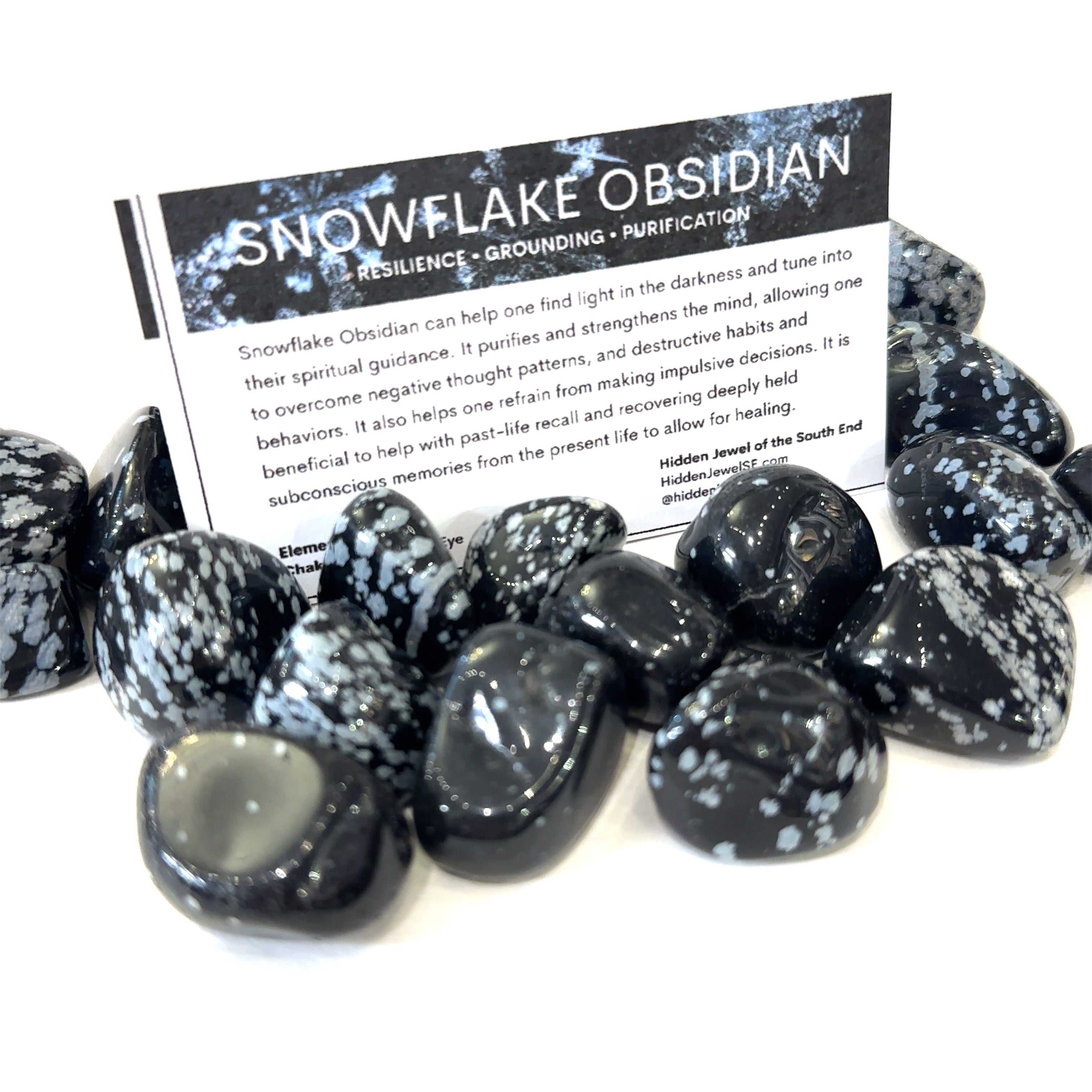 Snowflake Obsidian Tumbled Gemstone