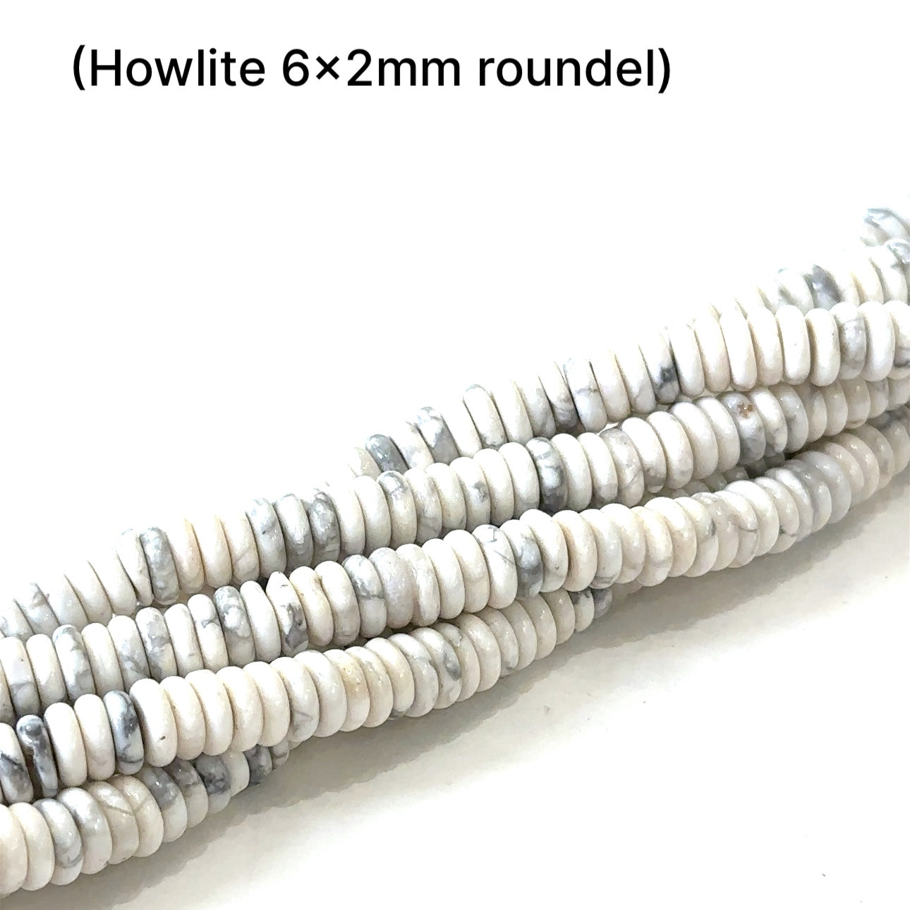 White Howlite Gemstone Strands, Jewelry supplies