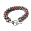 Brecciated Jasper crocheted gemstone bracelet, jewelry