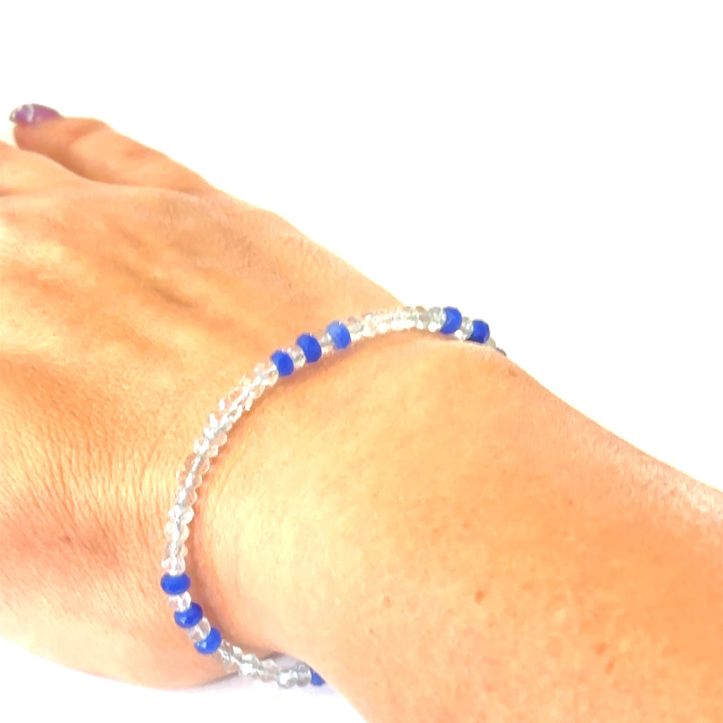 Aquamarine and Sodalite gemstone Bracelet, Jewelry
