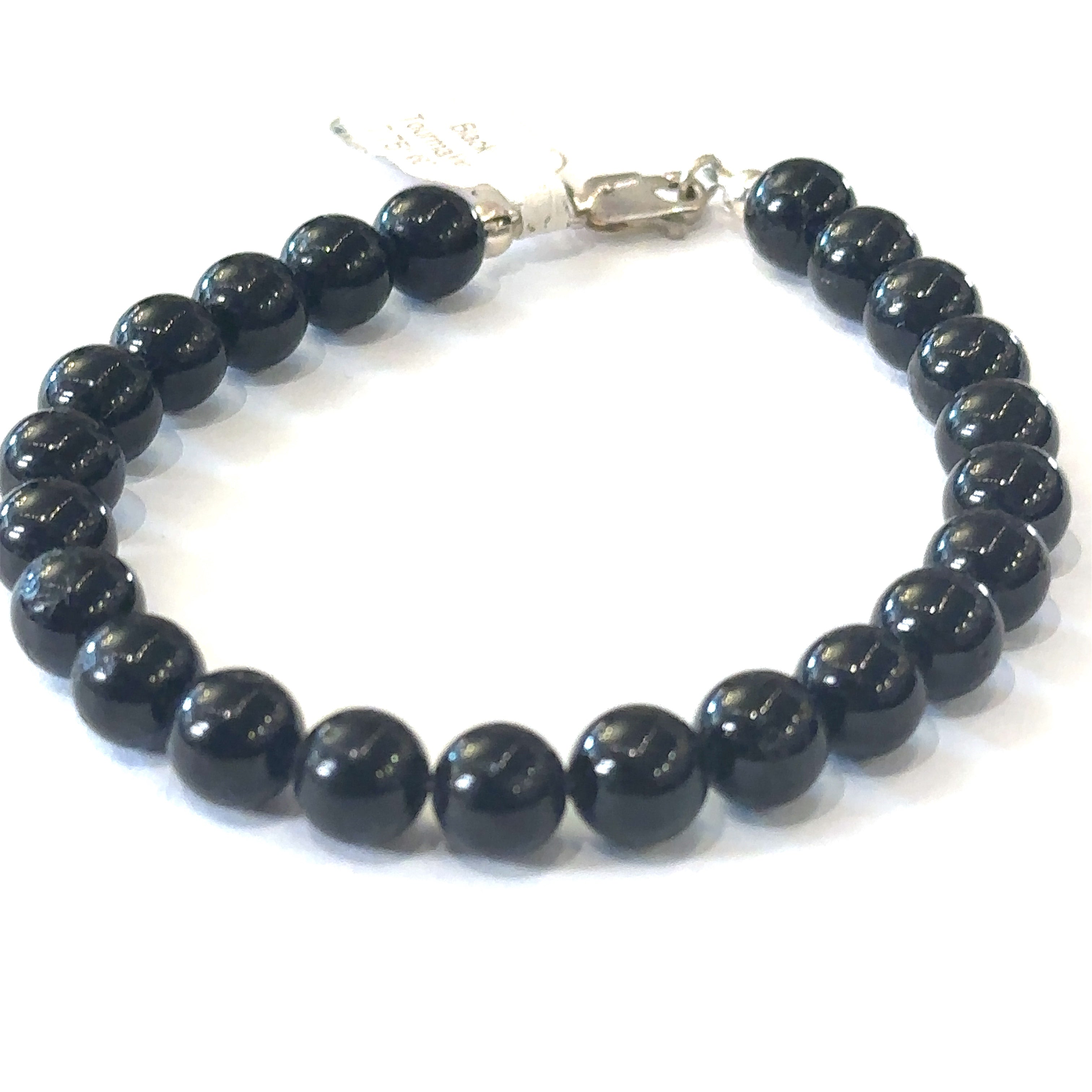 Black Tourmalinated Gemstone Beaded Bracelet | Hidden Jewel of the South End
