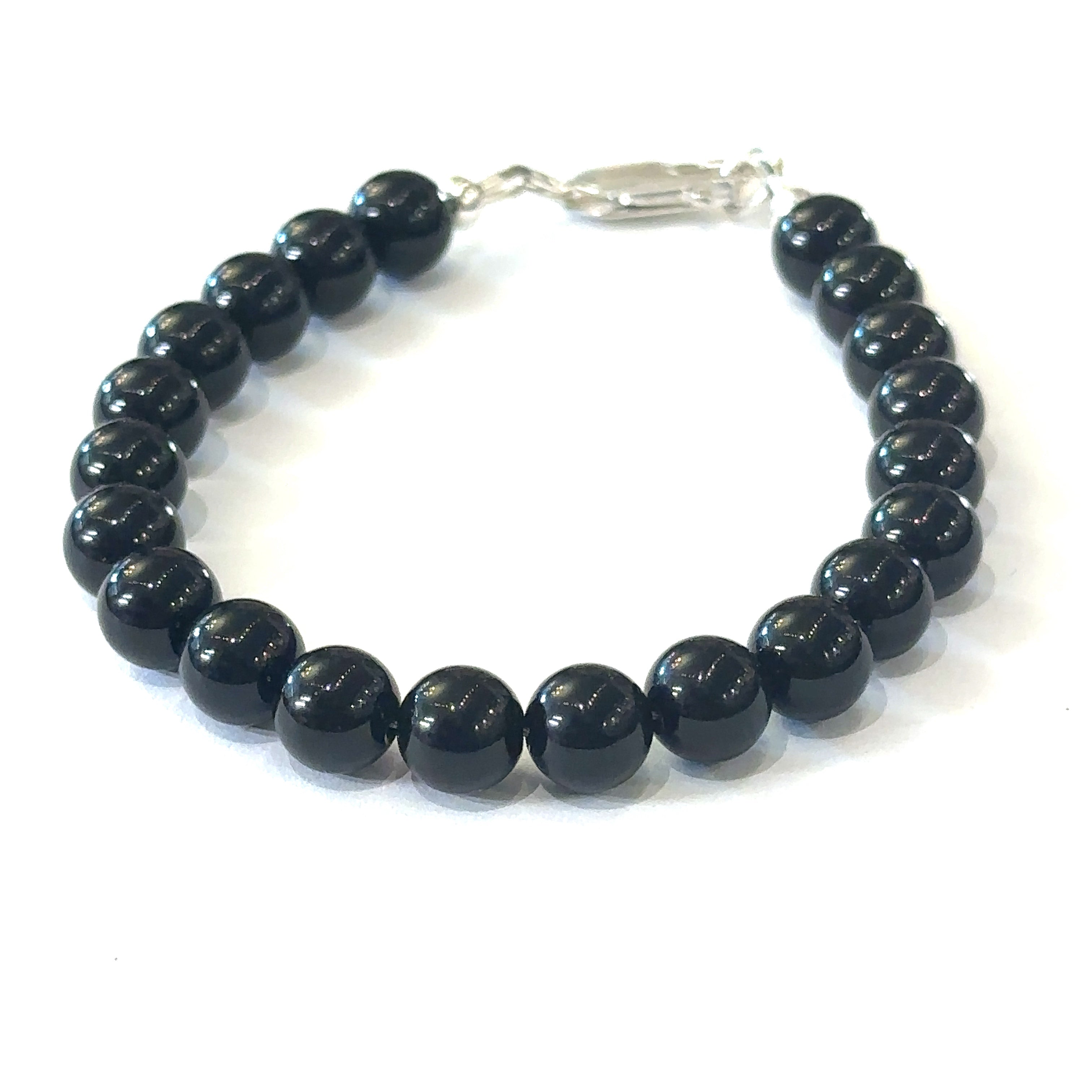Black Onyx bracelet  beaded gemstone bracelet, Jewelry