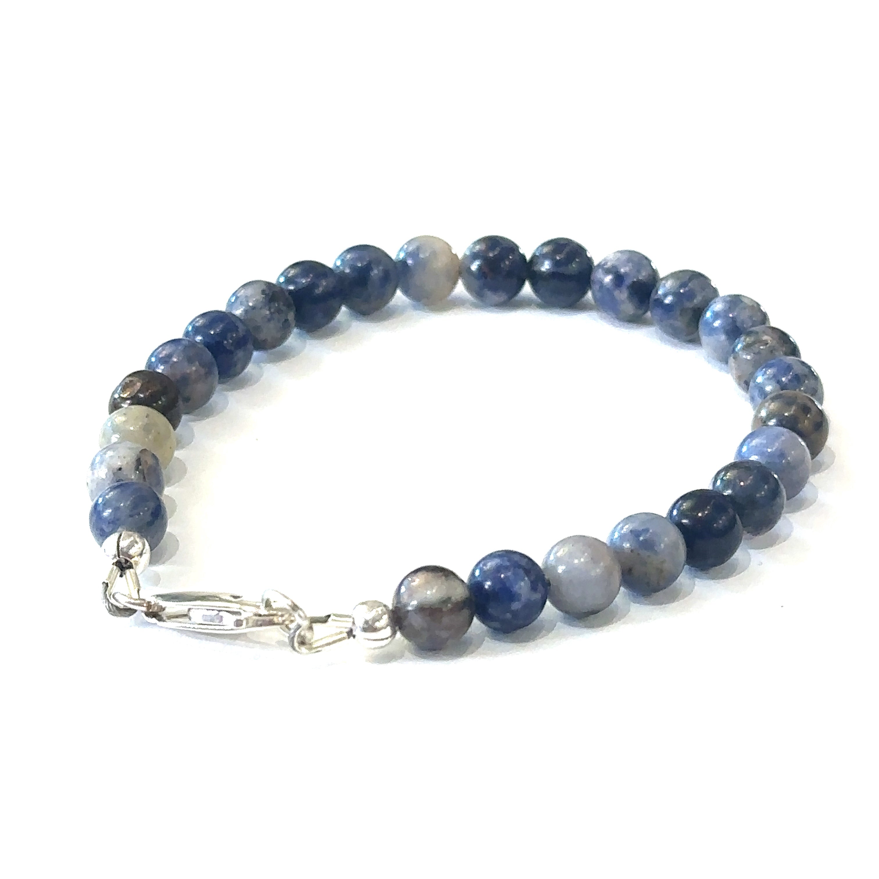 Orange Sodalite Gemstone Beaded Bracelet