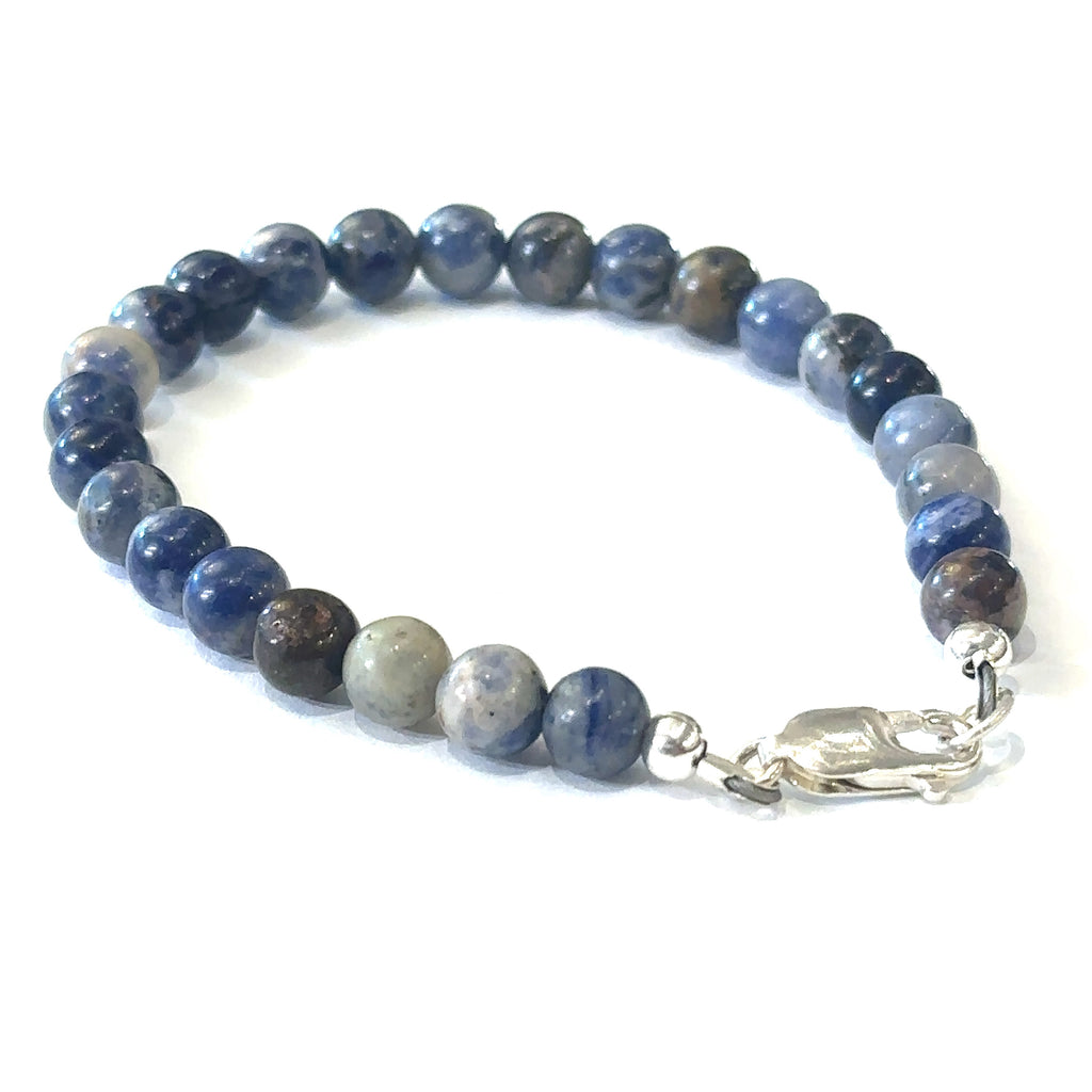 Orange Sodalite Gemstone Beaded Bracelet