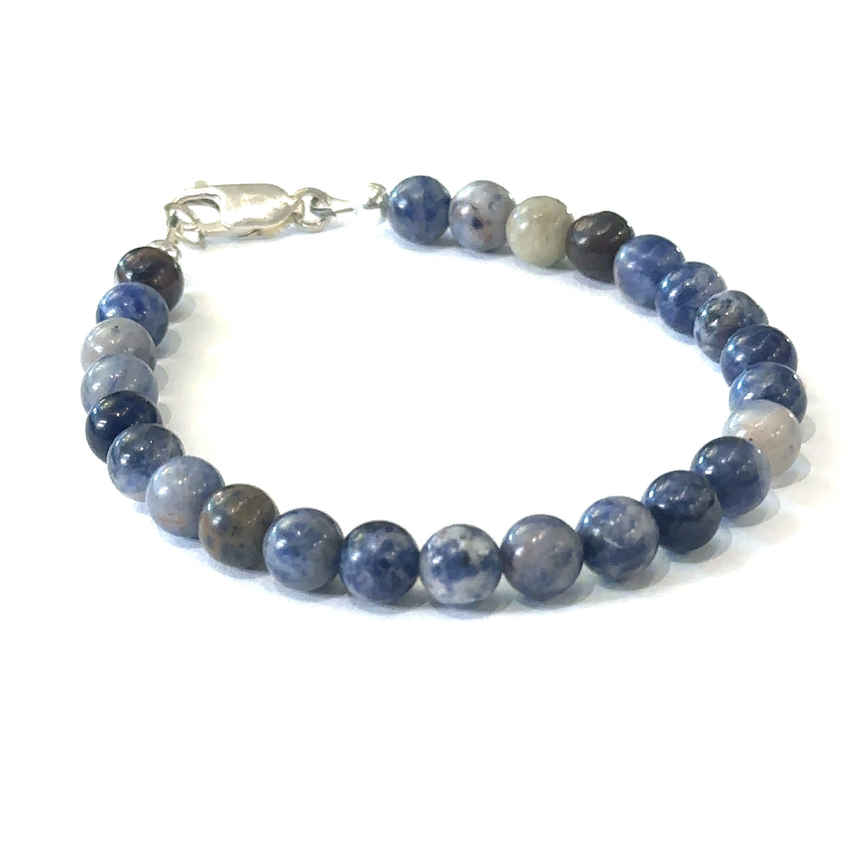 Orange Sodalite Gemstone Beaded Bracelet