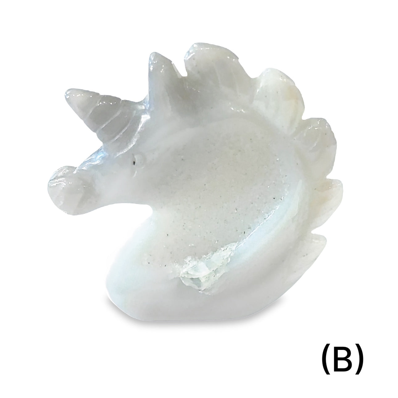 Druzy Agate Unicorn Carving – Ethically Sourced Crystal for Protection, Balance & Confidence