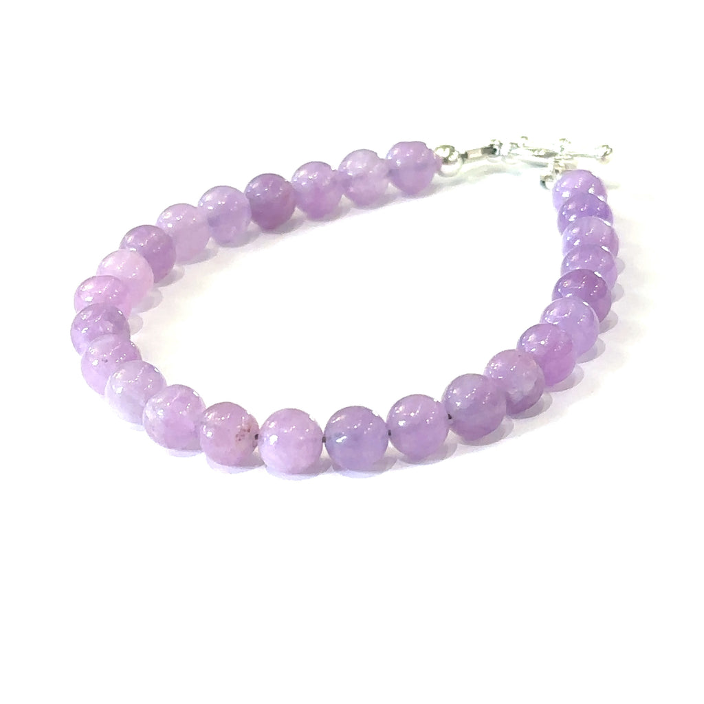 Lavender Jade Gemstone Bracelet, jewelry