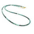 Emerald Gemstone Beaded Necklace, jewelry