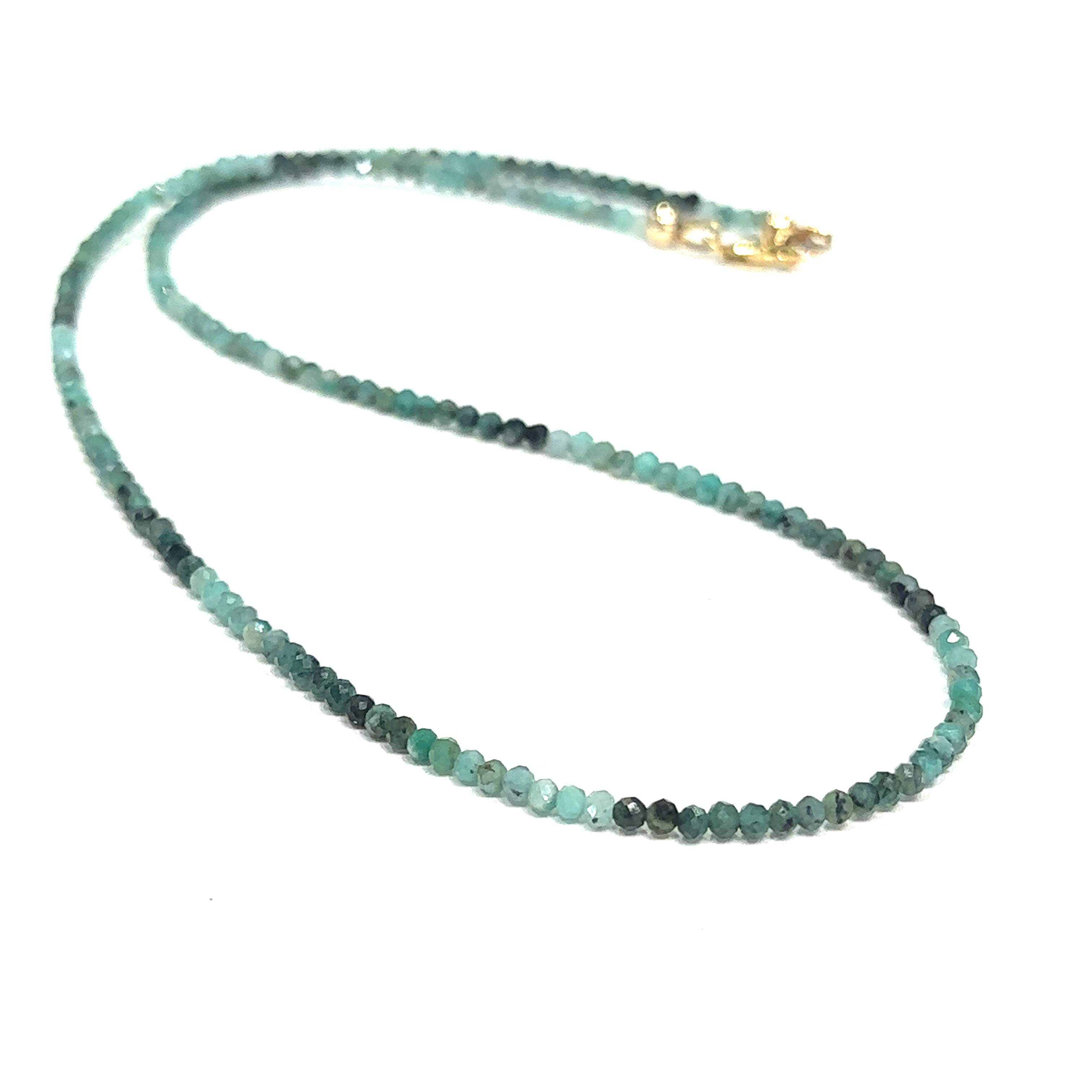 Emerald Gemstone Beaded Necklace, jewelry