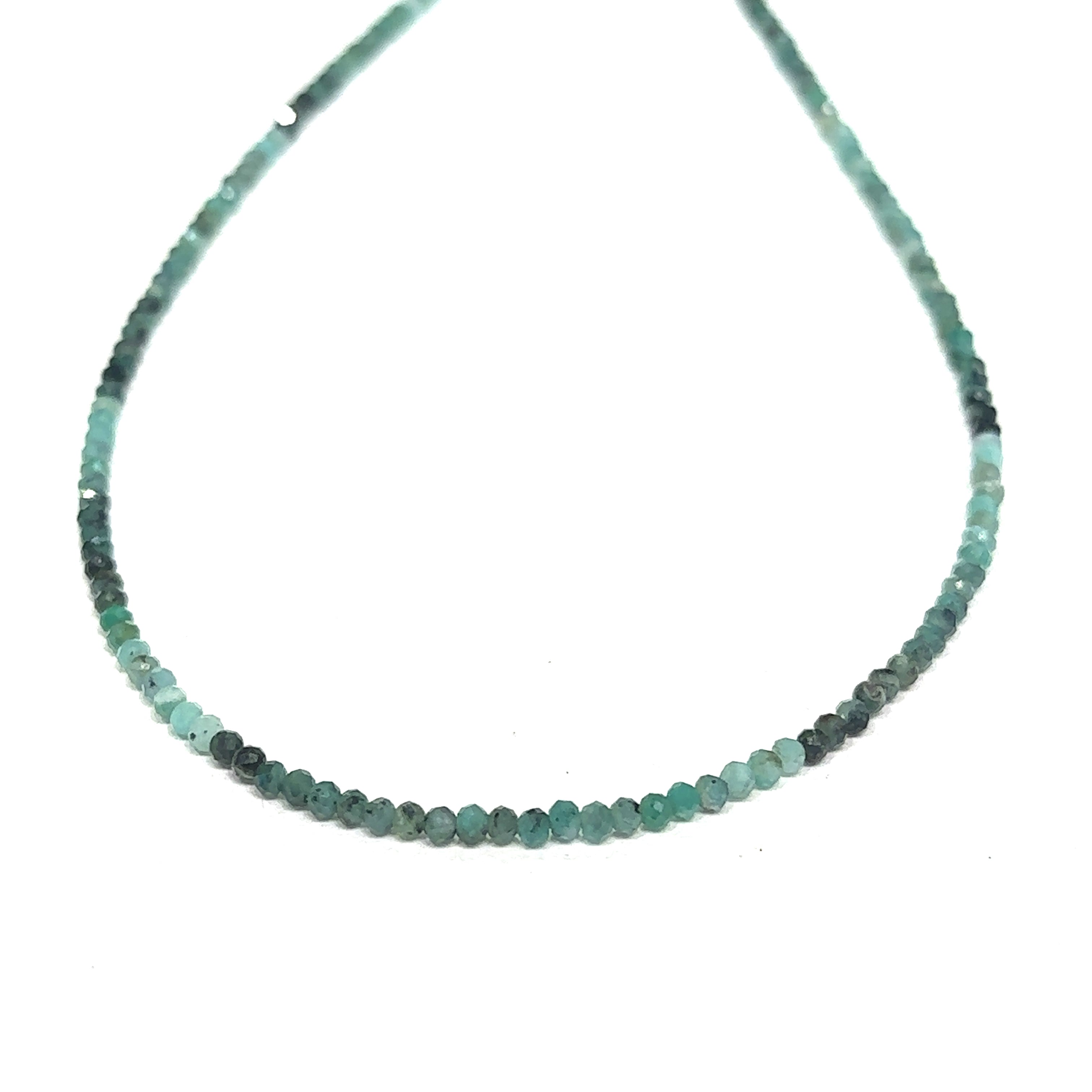Emerald Gemstone Beaded Necklace, jewelry