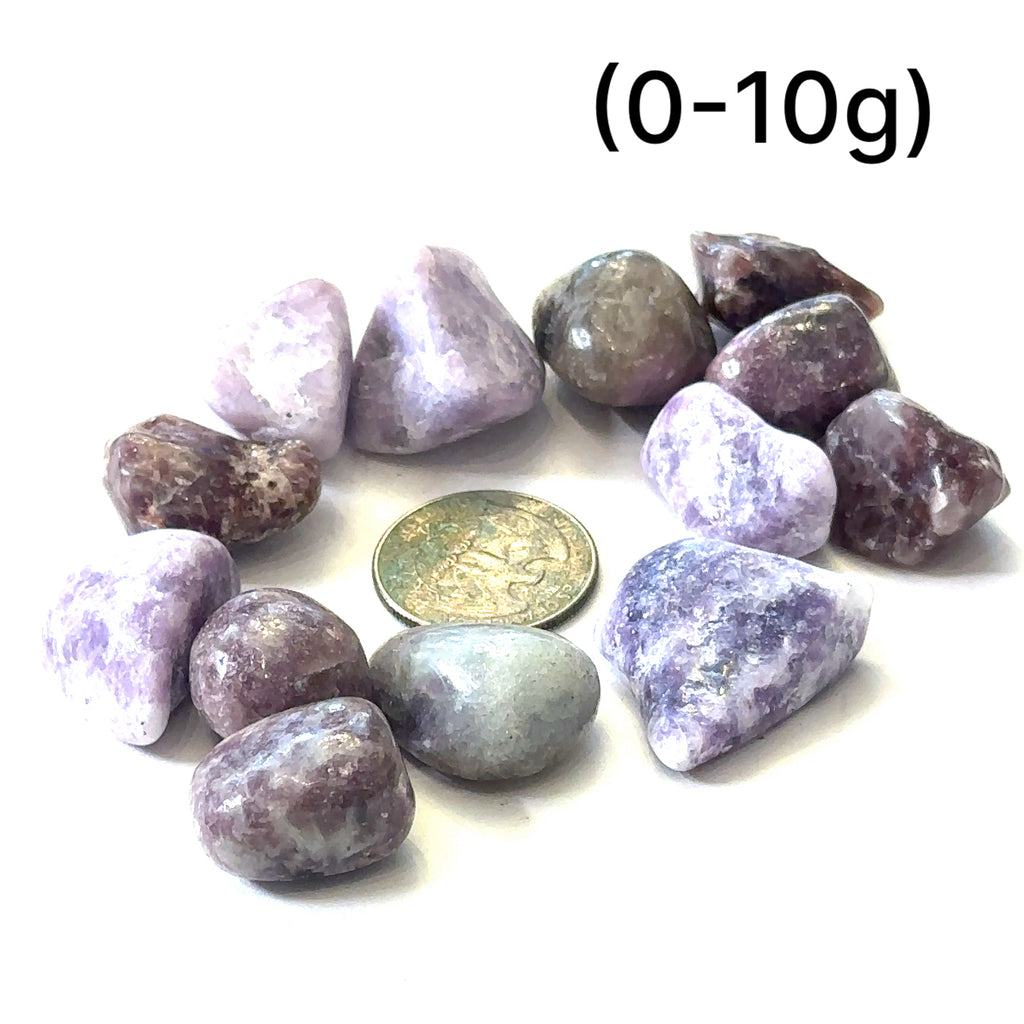 Lepidolite tumbled gemstones