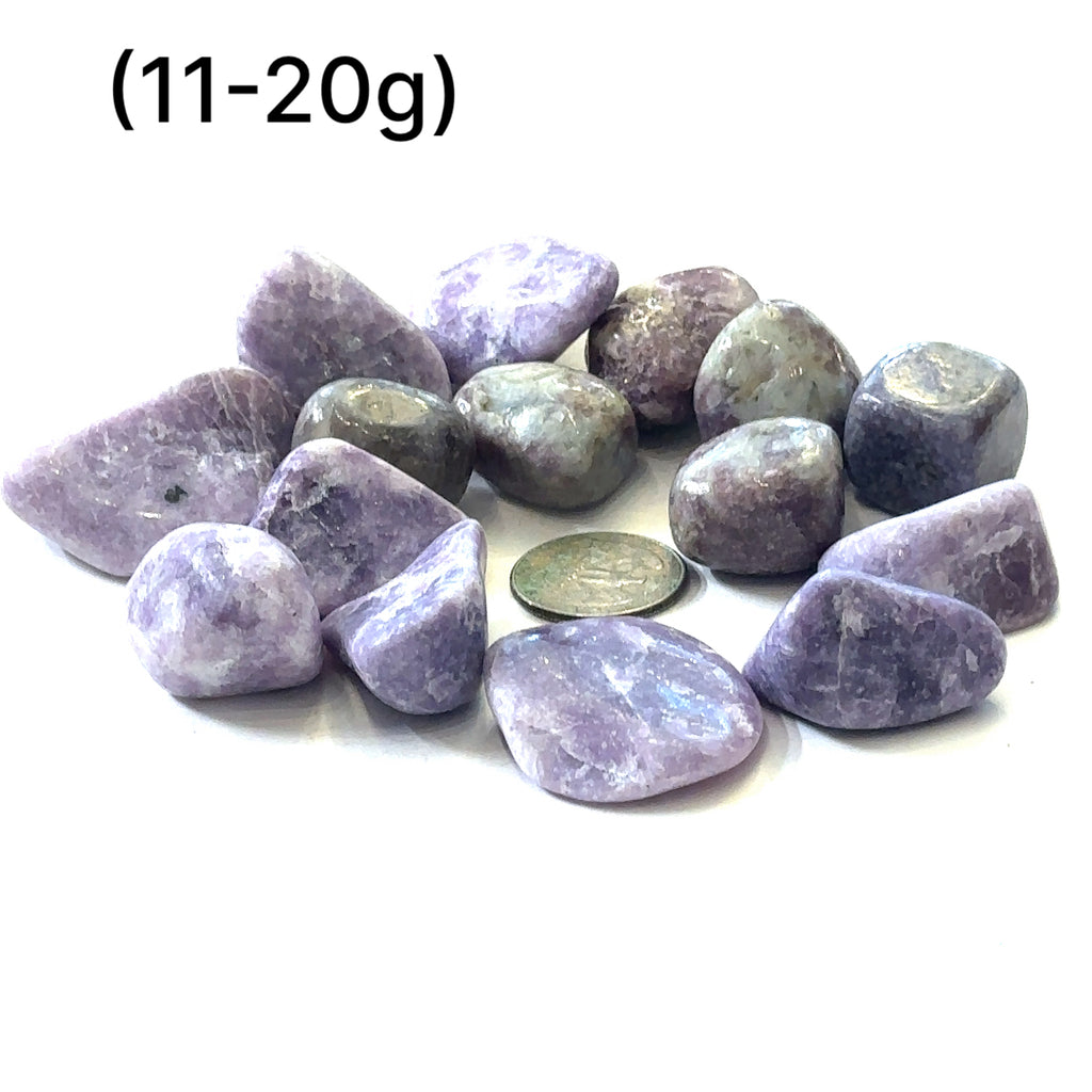 Lepidolite tumbled gemstones