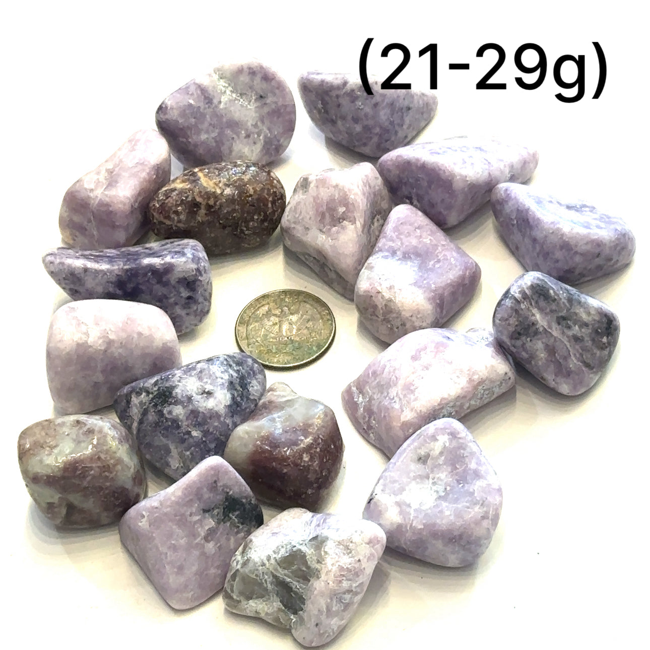 Lepidolite tumbled gemstones