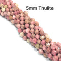 Thulite Gemstone Strand