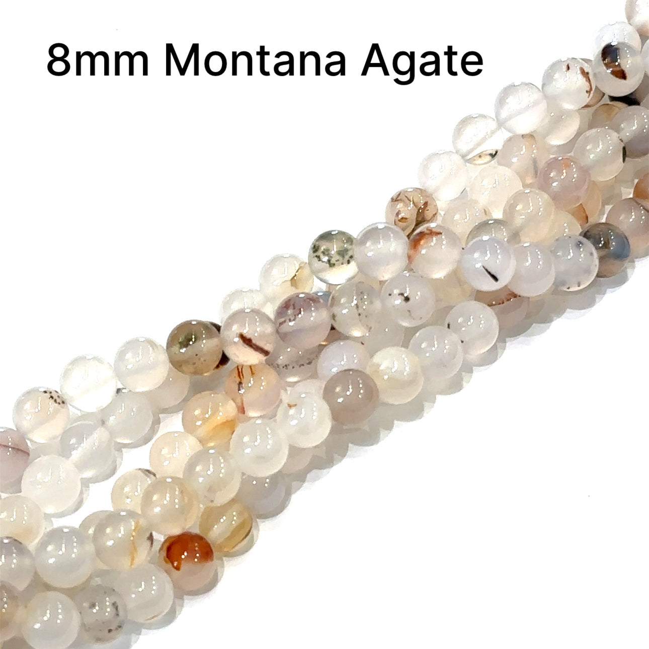 Montana Agate gemstone strands, Jewelry supplies