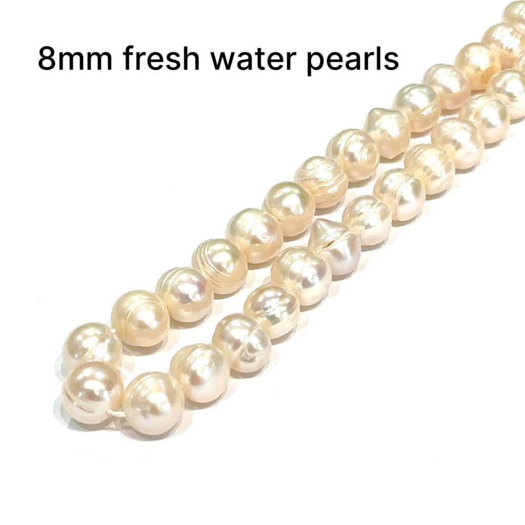 Fresh Water Round Pearl,  Fresh Water Pearl Strands
