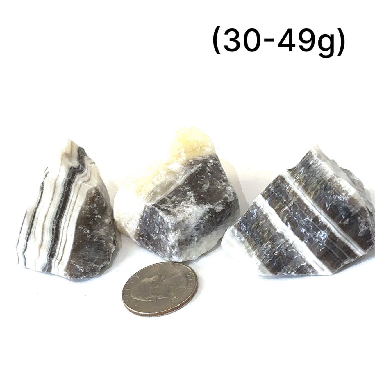 Zebra Calcite,  Raw gemstone (Mexico)