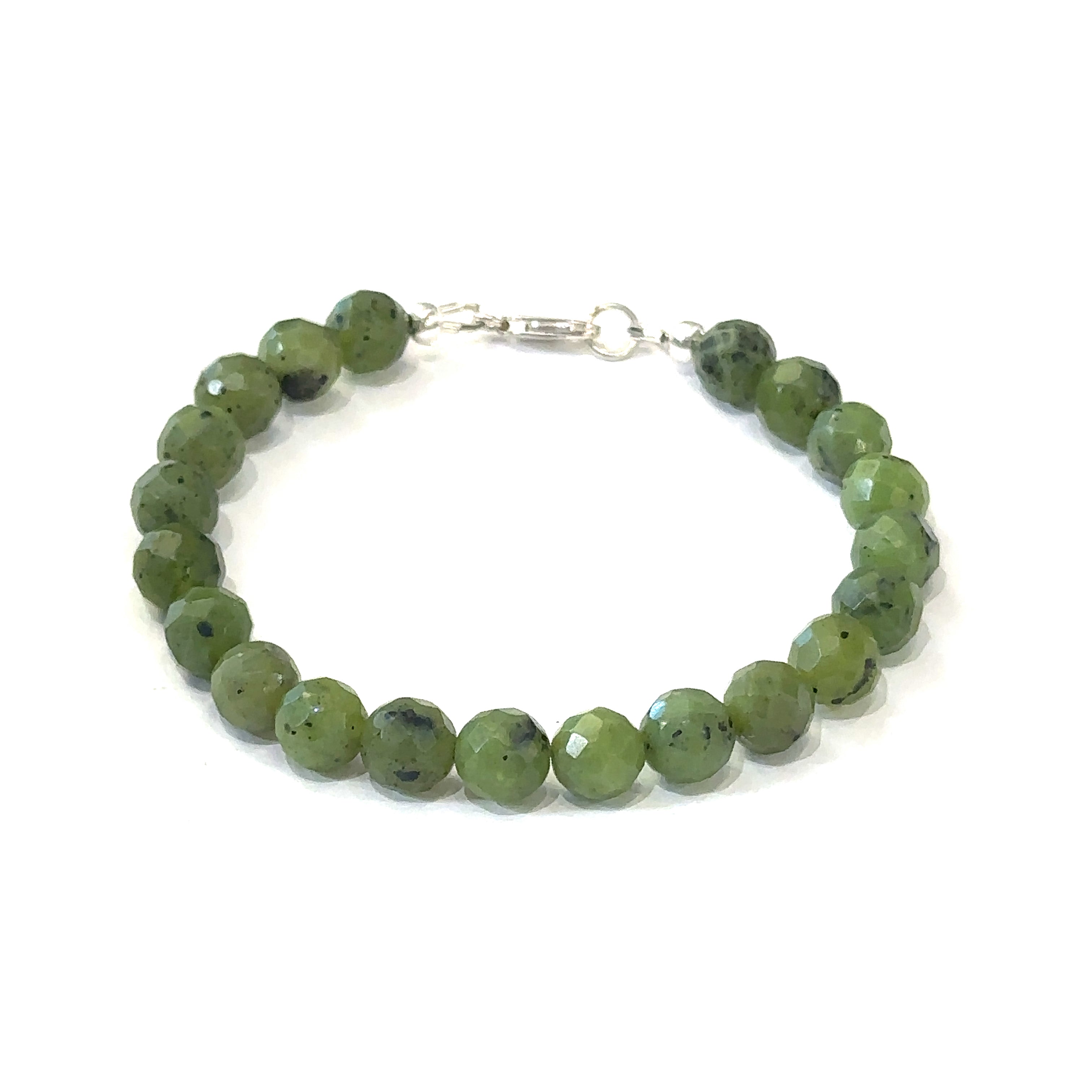 Green Jade (Canadian) Gemstone Beaded Bracelet