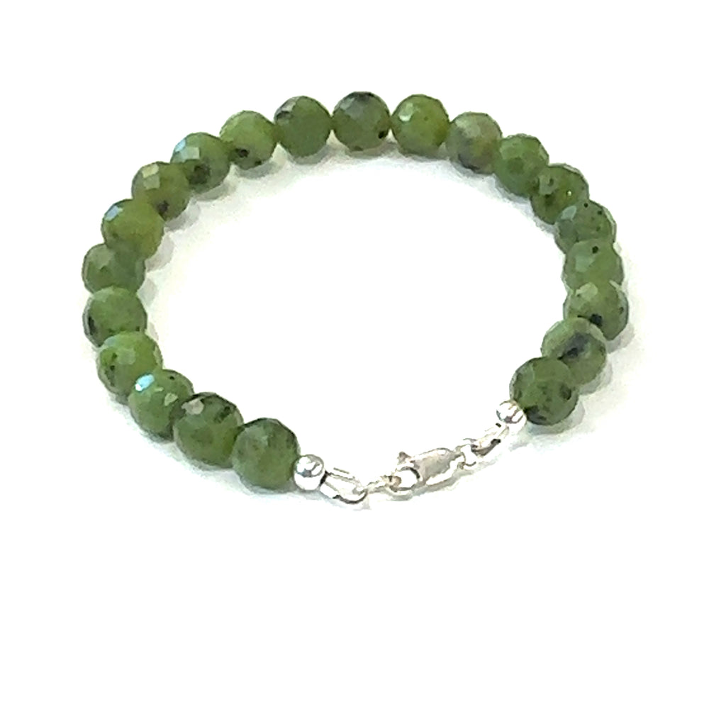 Green Jade (Canadian) Gemstone Beaded Bracelet