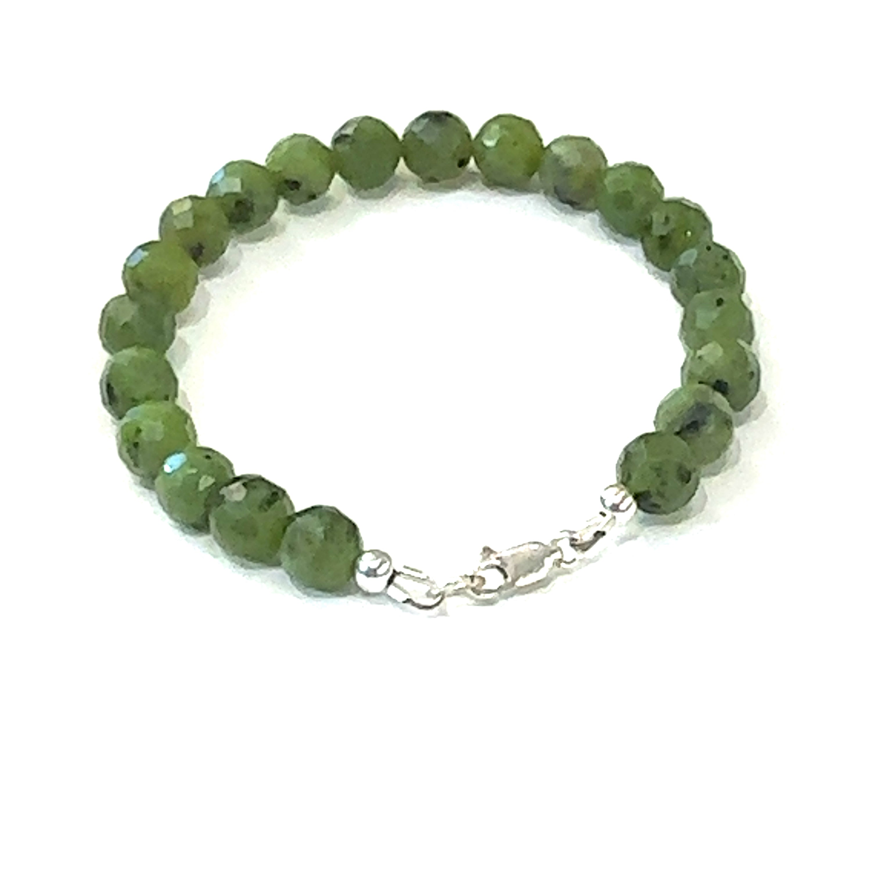 Green Jade (Canadian) Gemstone Beaded Bracelet
