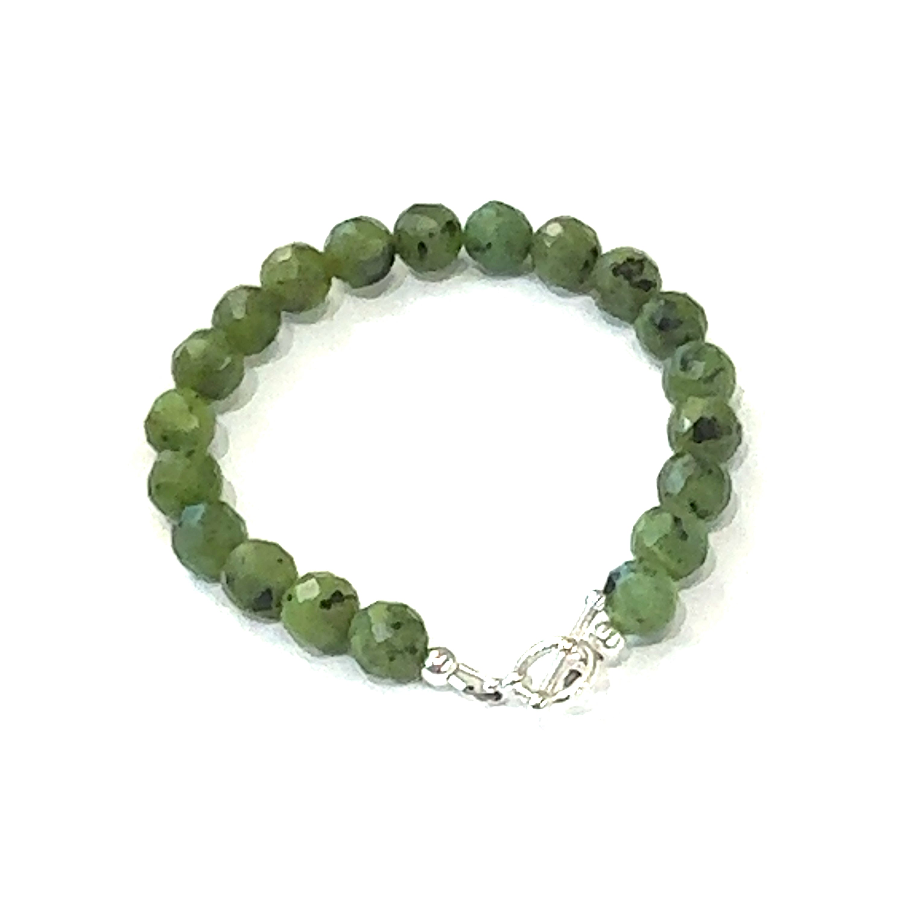 Green Jade (Canadian) Gemstone Beaded Bracelet
