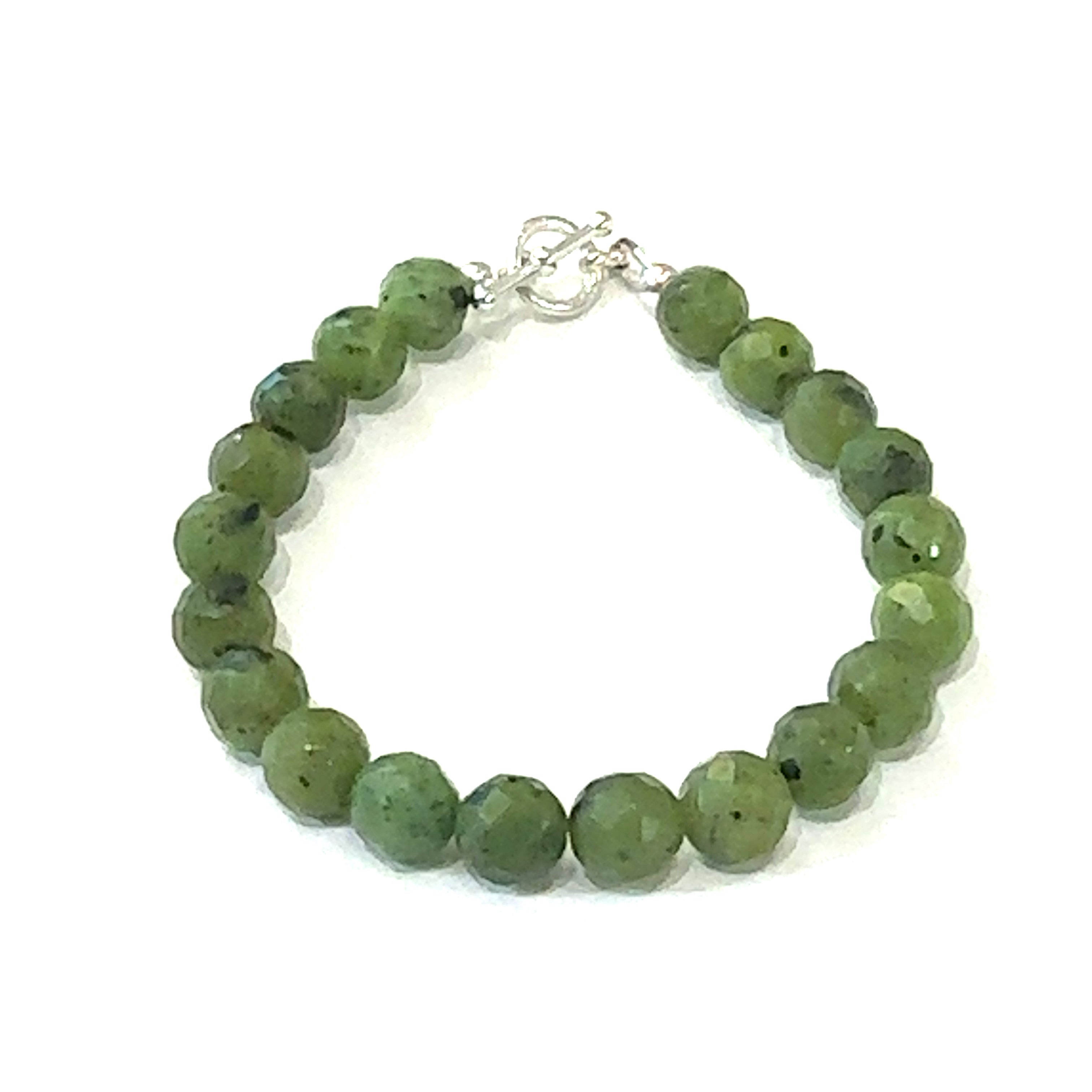 Green Jade (Canadian) Gemstone Beaded Bracelet