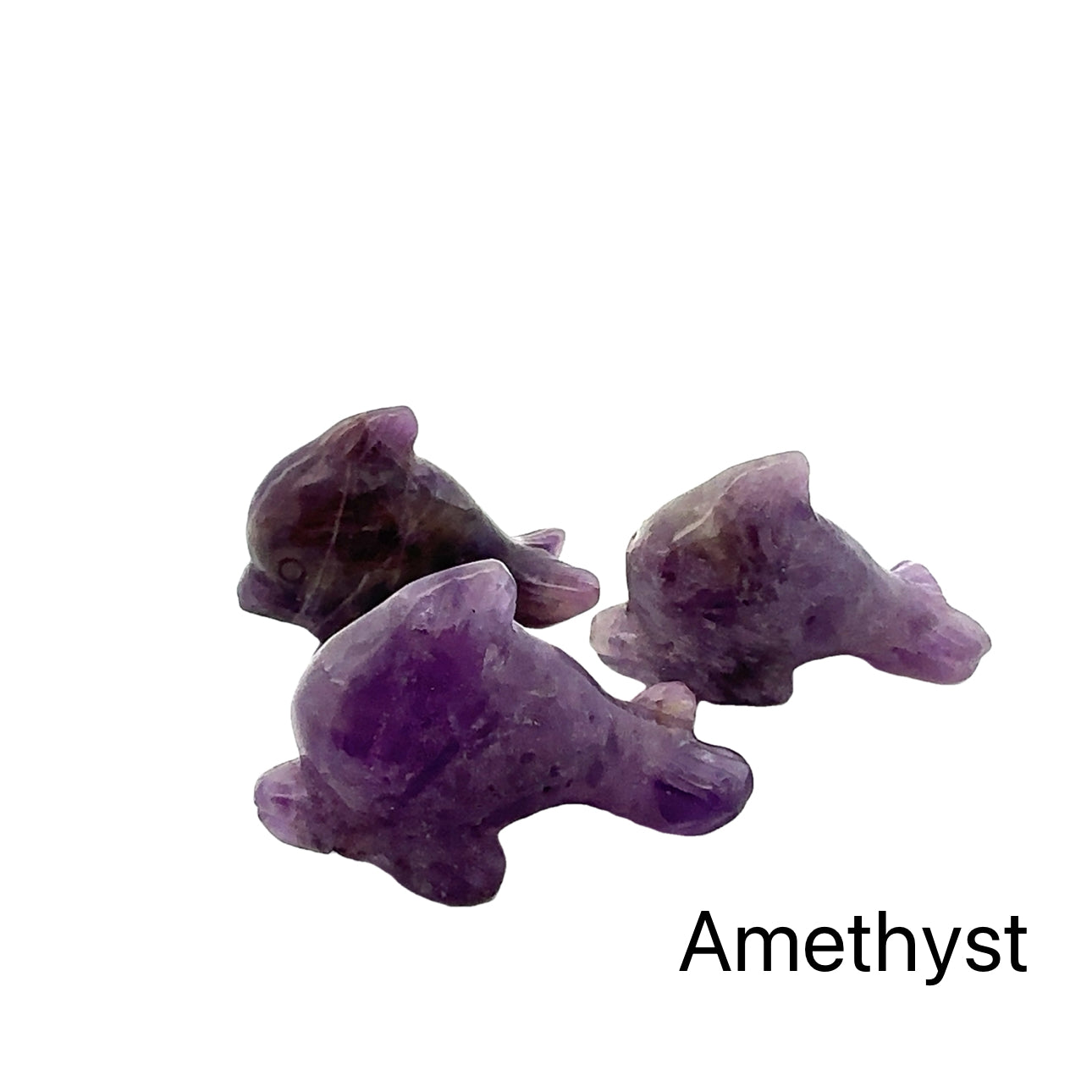 Carved Crystal Dolphin Figurine – Gemstone Sculpture for Strength, Healing & Protection
