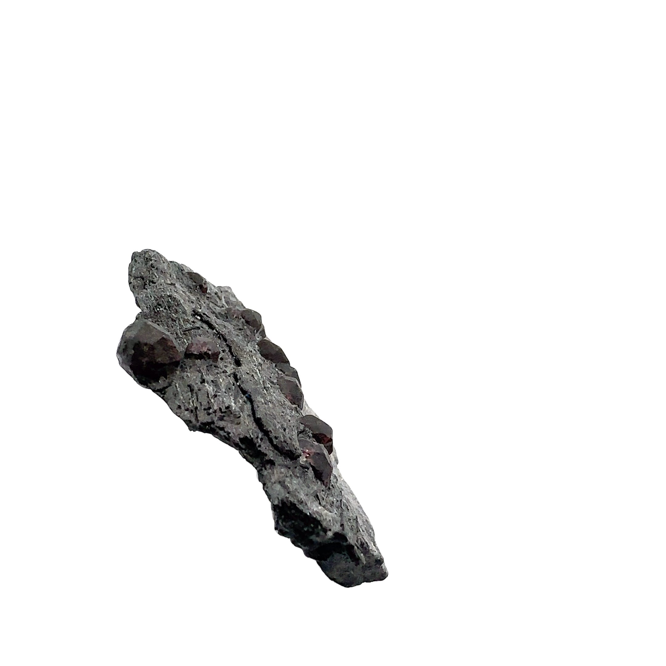 Almandine Garnet Raw Gemstone with Graphite – Ethically Sourced Crystal from Red Embers Mine, Massachusetts