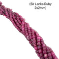 Ruby Gemstone (Sir Lanka)  Strands, jewelry supplies