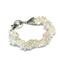 Freshwater Pearl Clear Quartz Bracelet | Sterling Silver | Hidden Jewel