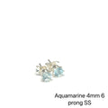 4mm Faceted Semi‑Precious Gemstone Post Earrings on white  sterling silver studs center angled overview