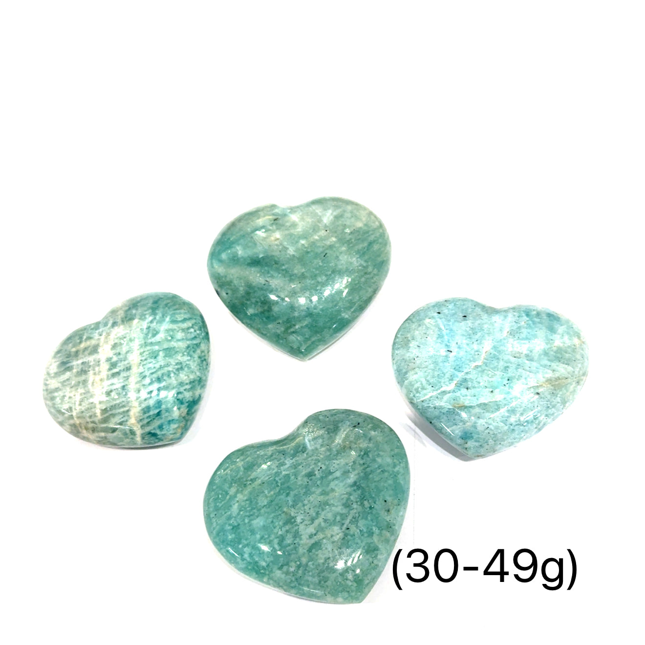 Amazonite gemstones hearts