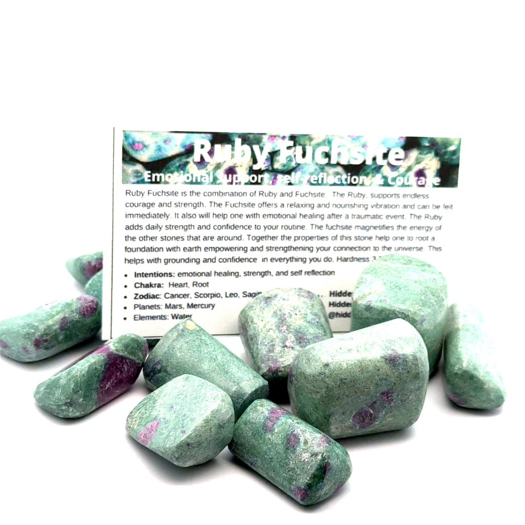 Ruby Fuchsite tumbled  Gemstones